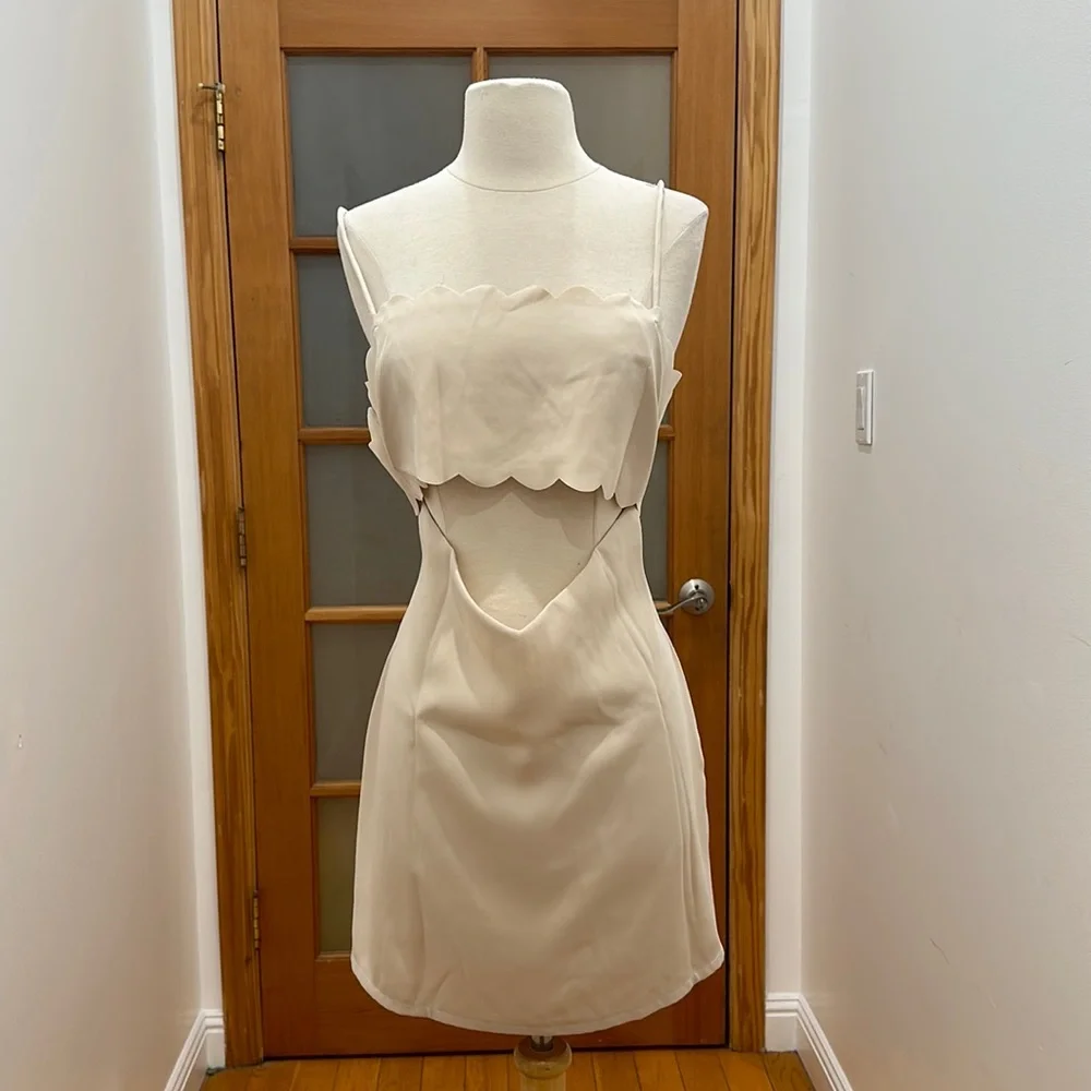 Tularosa Nora Mini Dress in Frosted Almond size: XL